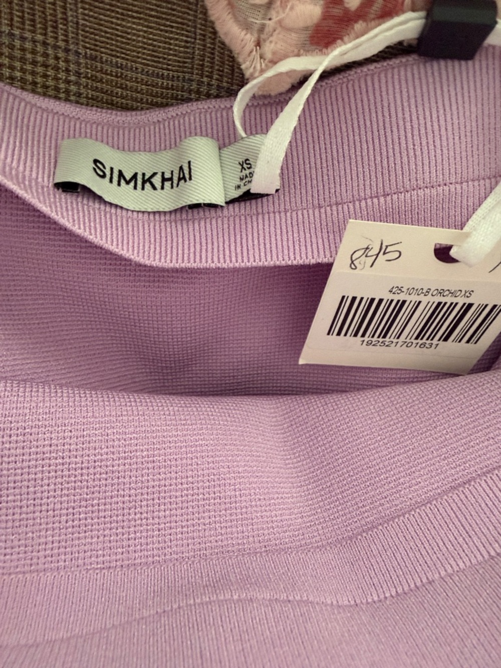 SIMKHAI Izzy strapless stretch-knit and taffeta midi dress XS NWT - Picture 7 of 7